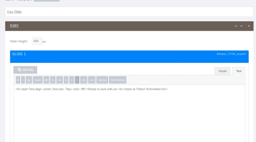 Slider Editor