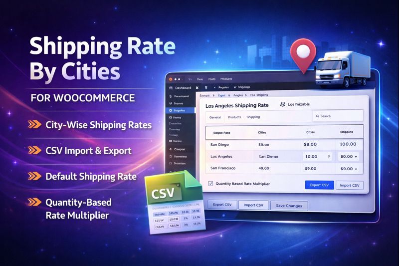 Shipping Rate By Cities WooCommerce Plugin