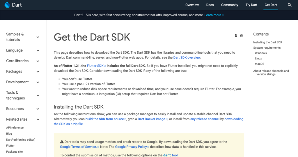 dart app development